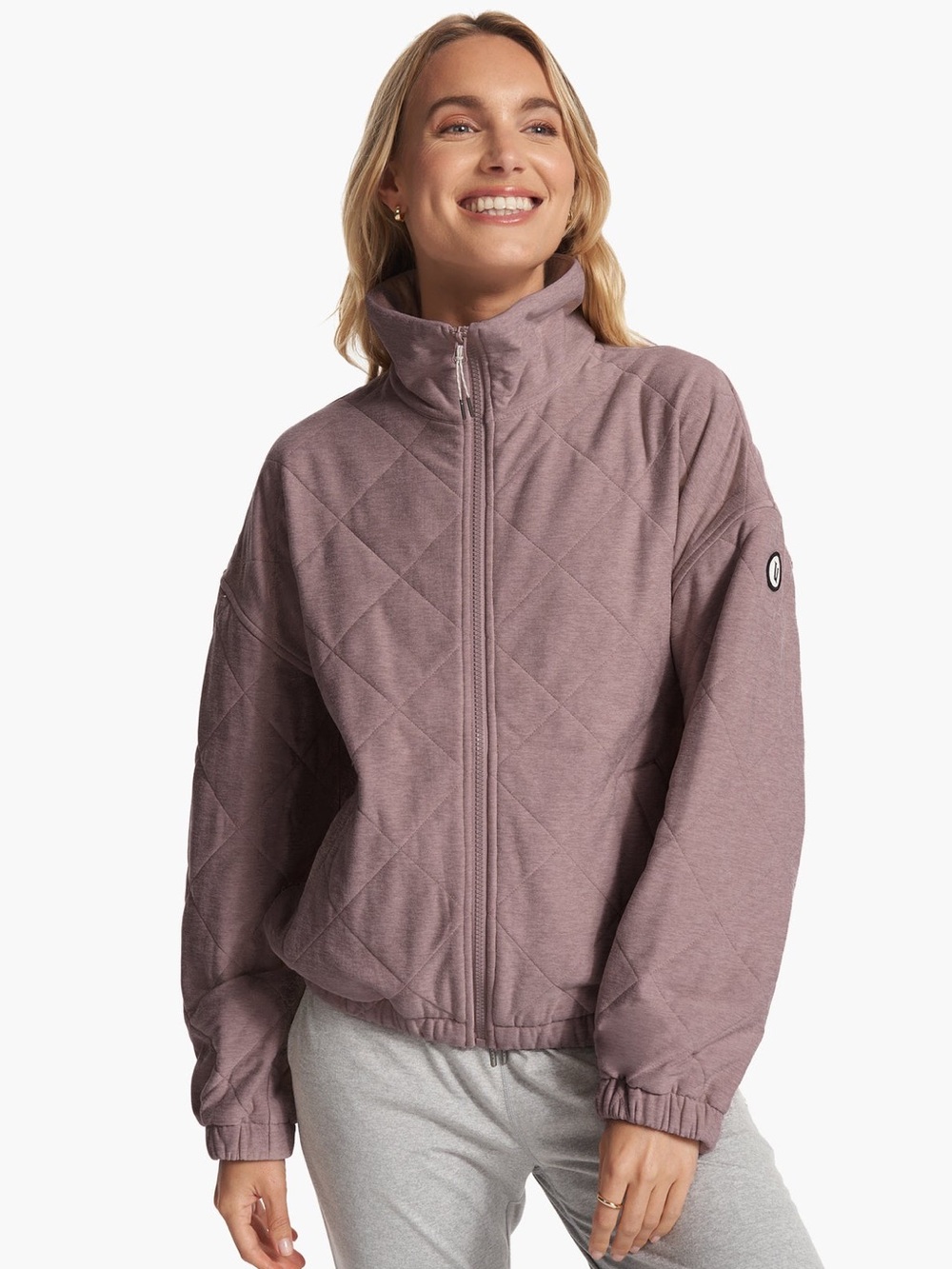 Vuori Halo Insulated Quilted Puffer Jacket in Hazel Heather